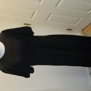 Nobodys Child Black Curve Lenzing Ecovero Viscose Midi Dress 14 Minimalist